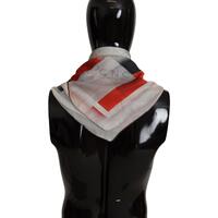 Costume National Women's Gray Red Silk Shawl Foulard Wrap Scarf - One Size thumbnail