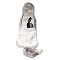 Dolce & Gabbana Women's White Fox Fur Neck Wrap Warmer Winter Scarf - One Size thumbnail