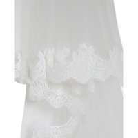Dolce & Gabbana Women's White Floral Lace Nylon Floor Length Wedding Veil - One Size thumbnail