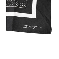 Dolce & Gabbana Men's Black Polka Dots Cotton Handkerchief Scarf - One Size thumbnail