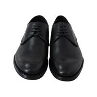 Handcrafted Black Leather Derby Dress Formal Shoes 40.5 EU Men thumbnail