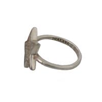 Gorgeous Authentic NIALAYA Sterling Silver Ring with Clear CZ Crystals 54 EU Women thumbnail