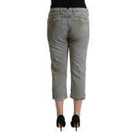 CYCLE Women's Gray 100% Cotton Mid Waist Skinny Cropped Pants - W27 US thumbnail