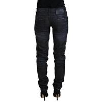 Low Waist Straight Denim Pants with Logo Details W26 US Women thumbnail