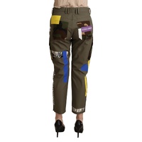 Dolce & Gabbana Women's Green Military Cargo Trouser Cotton Pants - 38 IT thumbnail