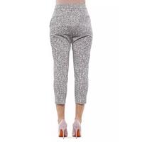 Cotton Ankle Trousers with Fantasy Design and Four Pockets 42 IT Women thumbnail