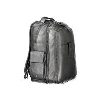 Piquadro Men's Black Leather Backpack - One Size thumbnail