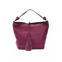 Pompei Donatella Women's Elegant Burgundy Leather Shoulder Bag - One Size thumbnail