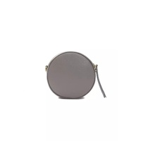 Pompei Donatella Women's Chic Gray Leather Oval Crossbody Bag - One Size thumbnail