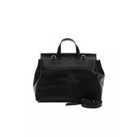 Pompei Donatella Women's Chic Convertible Croc-Print Leather Bag - One Size thumbnail