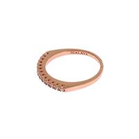 NIALAYA 18K Gold Plated Ring with Clear CZ Crystals 47 EU Women thumbnail