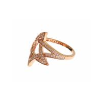 Authentic NIALAYA Pink Gold Plated Ring with Clear CZ 56 EU Women thumbnail
