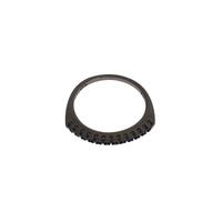 100% Authentic NIALAYA Sterling Silver Ring with Black CZ Crystals 47 EU Women thumbnail