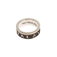 925 Sterling Silver Logo Ring 63 EU Men thumbnail