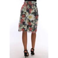 Floral Pencil Skirt with High Waist and Logo Details 40 IT Women thumbnail