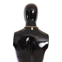 Dolce & Gabbana Charm Necklace with Multicolor Fabric and Crystal Inserts One Size Women thumbnail