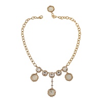 Dolce & Gabbana Women's Gold Clock Statet Crystal Chain Necklace - One Size thumbnail