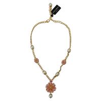 Dolce & Gabbana Gold Crystal Statement Charm Necklace One Size Women thumbnail