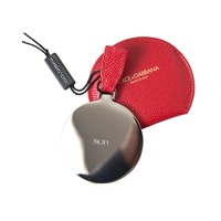 Dolce & Gabbana Women's Red Calfskin Leather Hand Mirror Holder - One Size thumbnail