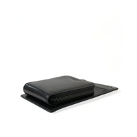 Dolce & Gabbana Men's Black Calf Leather Zip Logo Shoulder Neck Strap Wallet - One Size thumbnail