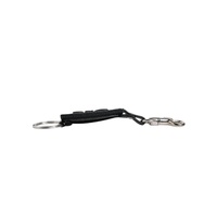 Dolce & Gabbana Men's Blue Calf Leather DG Logo Silver Brass Keyring Keychain - One Size thumbnail