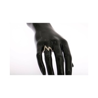 Nialaya Women's Radiant Silver Crystal Encrusted Ring - 49 EU thumbnail