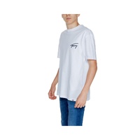 Tommy Hilfiger Jeans Men's White Cotton T-Shirt - 46 IT thumbnail