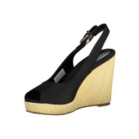 Tommy Hilfiger Women's Black Cotton  Sandal - 41 EU thumbnail