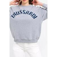Oversized Round-neck Sweatshirt with Maxi Lettering XS Women thumbnail