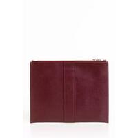 Calfskin Pocket Clutch Bag with Logo Band Detail One Size Men thumbnail