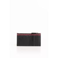 Geometric-themed Leather Card Holder with Trussardi Plate One Size Men thumbnail