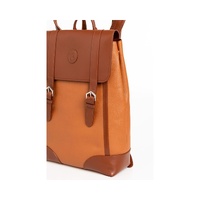 Trussardi Men's Brown Leather Backpack - One Size thumbnail