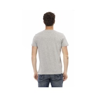 Trussardi Action Men's Elevate Casual Chic with Sleek Gray Tee - M thumbnail