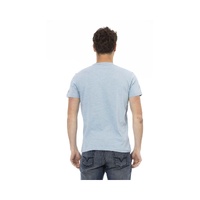 Trussardi Action Men's Elegant Light Blue Cotton Tee for  - 2XL thumbnail