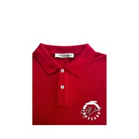 Trussardi Beachwear Men's Red Cotton Polo Shirt - L thumbnail