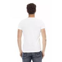 Short Sleeve T-shirt with V-neck and Front Print M Men thumbnail