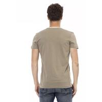 Short Sleeve T-shirt with V-neck and Front Print XL Men thumbnail