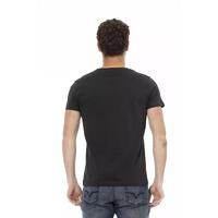 Short Sleeve T-shirt with Round Neck and Front Print XL Men thumbnail