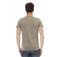 Short Sleeve V-Neck T-Shirt with Front Print XL Men thumbnail