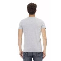 Short Sleeve V-Neck T-Shirt with Front Print XL Men thumbnail