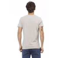 Short Sleeve T-shirt with V-neck and Front Print S Men thumbnail