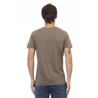 Short Sleeve V-Neck T-Shirt with Front Print 2XL Men thumbnail