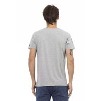 Short Sleeve T-shirt with V-neck and Front Print S Men thumbnail