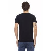 Short Sleeve T-shirt with V-neck and Front Print M Men thumbnail