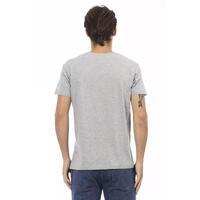 Short Sleeve T-shirt with V-neck and Front Print XL Men thumbnail