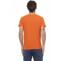 Short Sleeve T-shirt with V-neck and Front Print S Men thumbnail