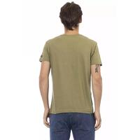 Short Sleeve T-shirt with V-neck and Front Print S Men thumbnail