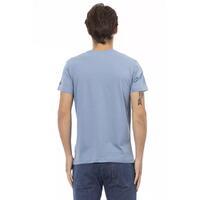 Short Sleeve T-shirt with V-neck and Front Print M Men thumbnail