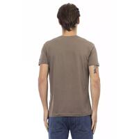 Short Sleeve V-neck T-shirt with Front Print M Men thumbnail