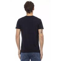 Short Sleeve T-shirt with V-neck and Front Print XL Men thumbnail